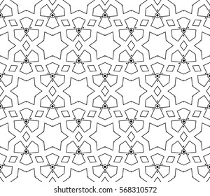 Abstract repeat backdrop. Design for prints, textile, decor, fabric. Vector monochrome seamless pattern