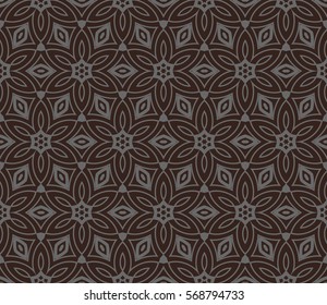 Abstract repeat backdrop. Design for prints, textile, decor, fabric. Vector monochrome seamless pattern
