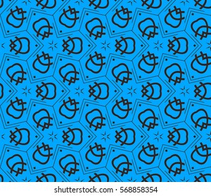 Abstract repeat backdrop. Design for prints, textile, decor, fabric. Vector monochrome seamless pattern