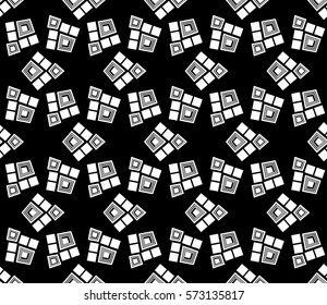 Abstract repeat backdrop. Design for prints, textile, decor, fabric. Vector monochrome seamless pattern
