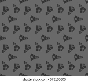 Abstract repeat backdrop. Design for prints, textile, decor, fabric. Vector monochrome seamless pattern