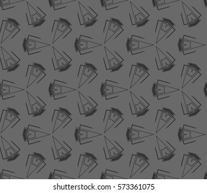 Abstract repeat backdrop. Design for prints, textile, decor, fabric. Vector monochrome seamless pattern