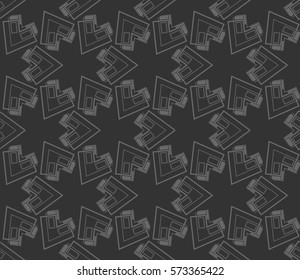 Abstract repeat backdrop. Design for prints, textile, decor, fabric. Vector monochrome seamless pattern