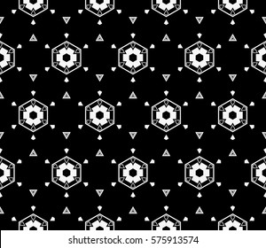 Abstract repeat backdrop. Design for prints, textile, decor, fabric. Vector monochrome seamless pattern