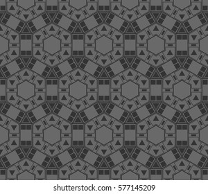 Abstract repeat backdrop. Design for prints, textile, decor, fabric. Vector monochrome seamless pattern