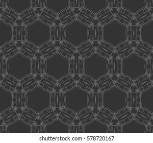 Abstract repeat backdrop. Design for prints, textile, decor, fabric. Vector monochrome seamless pattern