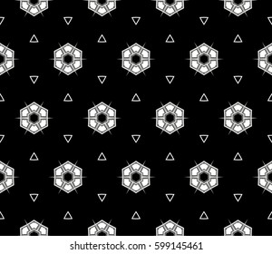 Abstract repeat backdrop. Design for prints, textile, decor, fabric. Vector monochrome seamless pattern