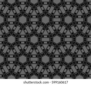 Abstract repeat backdrop. Design for prints, textile, decor, fabric. Vector monochrome seamless pattern
