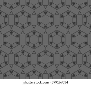 Abstract repeat backdrop. Design for prints, textile, decor, fabric. Vector monochrome seamless pattern