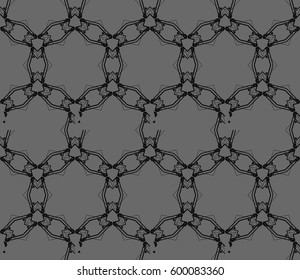 Abstract repeat backdrop. Design for prints, textile, decor, fabric. Vector monochrome seamless pattern