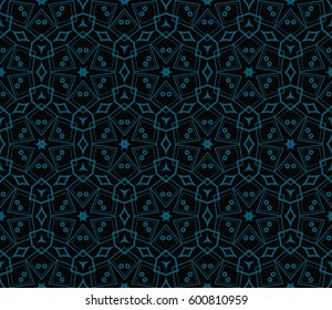 Abstract repeat backdrop. Design for prints, textile, decor, fabric. Vector monochrome seamless pattern