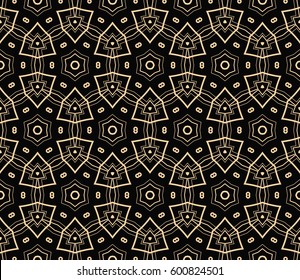 Abstract repeat backdrop. Design for prints, textile, decor, fabric. Vector monochrome seamless pattern
