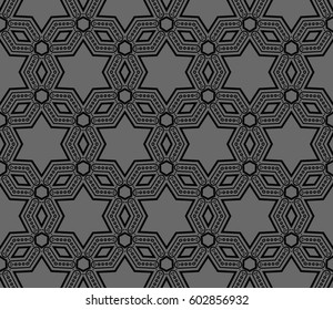 Abstract repeat backdrop. Design for prints, textile, decor, fabric. Vector monochrome seamless pattern