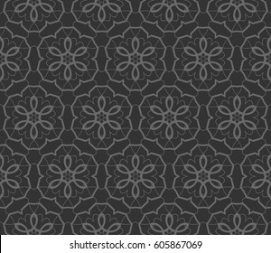 Abstract repeat backdrop. Design for prints, textile, decor, fabric. Vector monochrome seamless pattern