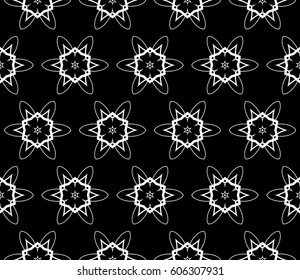 Abstract repeat backdrop. Design for prints, textile, decor, fabric. Vector monochrome seamless pattern