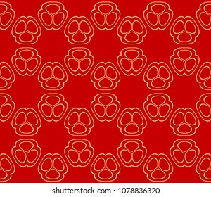 Abstract repeat backdrop with lace floral ornament. Seamless Design for prints, textile, decor, fabric. Super vector pattern.
