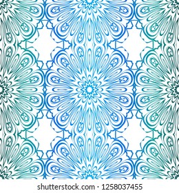 Abstract repeat backdrop with lace floral ornament. Seamless Design for prints, textile, decor, fabric. Super vector pattern