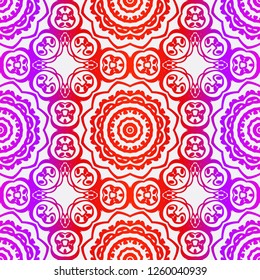 Abstract repeat backdrop with lace floral ornament. Seamless Design for prints, textile, decor, fabric. Super vector pattern