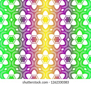 Abstract Repeat Backdrop With Lace Floral Ornament. Seamless Design For Prints, Textile, Decor, Fabric. Vector illustration.