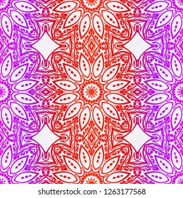 Abstract repeat backdrop with lace floral ornament. Seamless Design for prints, textile, decor, fabric. Super vector pattern