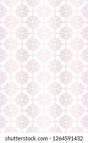 Abstract Repeat Backdrop With Lace Floral Ornament. Seamless Design For Prints, Textile, Decor, Fabric. Vector illustration.