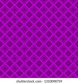 Abstract Repeat Backdrop With Lace Geometric Ornament. Vector illustration. Purple color.