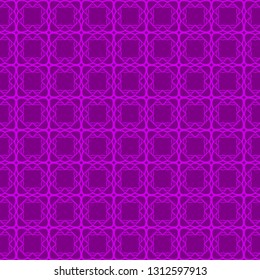 Abstract Repeat Backdrop With Lace Geometric Ornament. Vector illustration. Purple color.