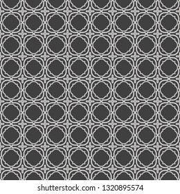 Abstract Repeat Backdrop With Lace geometric Ornament. Seamless Design For Prints, Textile, Decor, Fabric. Super Vector Pattern. Grey color.