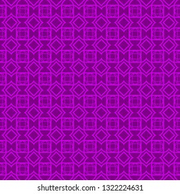 Abstract Repeat Backdrop With Lace Geometric Ornament. Vector illustration. Purple color.