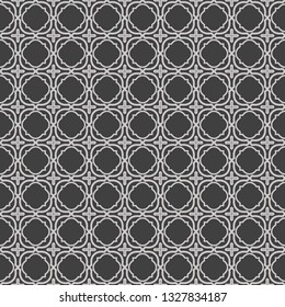 Abstract Repeat Backdrop With Lace geometric Ornament. Seamless Design For Prints, Textile, Decor, Fabric. Super Vector Pattern. Grey color.