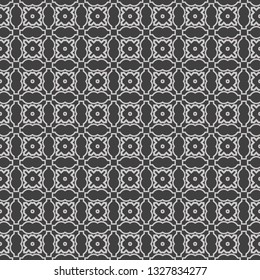 Abstract Repeat Backdrop With Lace geometric Ornament. Seamless Design For Prints, Textile, Decor, Fabric. Super Vector Pattern. Grey color.