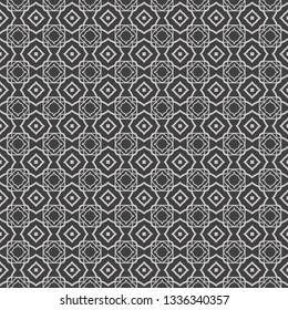Abstract Repeat Backdrop With Lace geometric Ornament. Seamless Design For Prints, Textile, Decor, Fabric. Super Vector Pattern. Grey color.