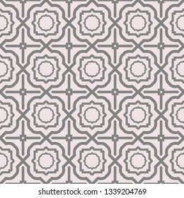 Abstract Repeat Backdrop With Lace geometric Ornament. Seamless Design For Prints, Textile, Decor, Fabric. Super Vector Pattern. Beige color.