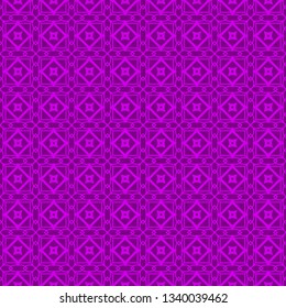 Abstract Repeat Backdrop With Lace Geometric Ornament. Vector illustration. Purple color.