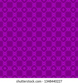 Abstract Repeat Backdrop With Lace Geometric Ornament. Vector illustration. Purple color.