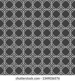 Abstract Repeat Backdrop With Lace geometric Ornament. Seamless Design For Prints, Textile, Decor, Fabric. Super Vector Pattern. Grey color.
