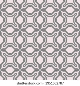 Abstract Repeat Backdrop With Lace geometric Ornament. Seamless Design For Prints, Textile, Decor, Fabric. Super Vector Pattern. Beige color.
