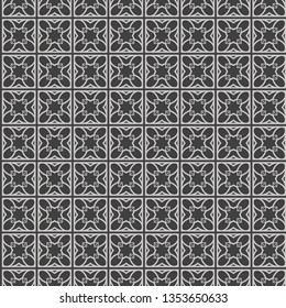 Abstract Repeat Backdrop With Lace geometric Ornament. Seamless Design For Prints, Textile, Decor, Fabric. Super Vector Pattern. Grey color.