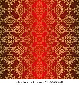 Abstract Repeat Backdrop With Lace Ornament. Seamless Design For Prints, Textile, Decor, Fabric. Super Vector Pattern