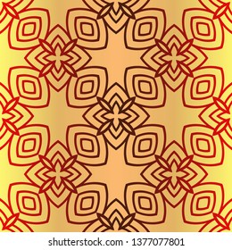 Abstract Repeat Backdrop With Lace Ornament. Seamless Design For Prints, Textile, Decor, Fabric. Super Vector Pattern