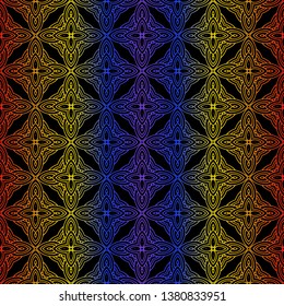Abstract Repeat Backdrop With Lace Ornament. Seamless Design For Prints, Textile, Decor, Fabric. Super Vector Pattern
