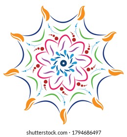 Abstract repeat pattern in 9 repeatation