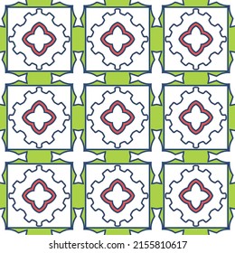 Abstract repeat pattern with original geometric shapes