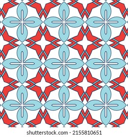 Abstract repeat pattern with original geometric shapes