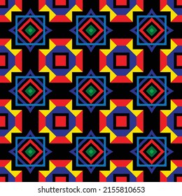 Abstract repeat pattern with original geometric shapes
