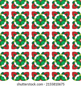 Abstract repeat pattern with original geometric shapes