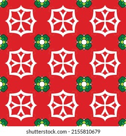 Abstract repeat pattern with original geometric shapes