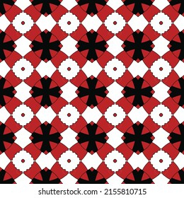 Abstract repeat pattern with original geometric shapes