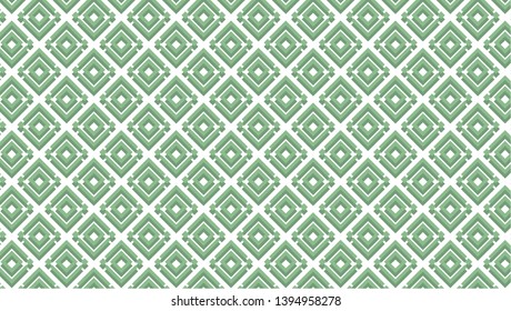 Abstract repeat seamless pattern, green and white colours, vector illustration