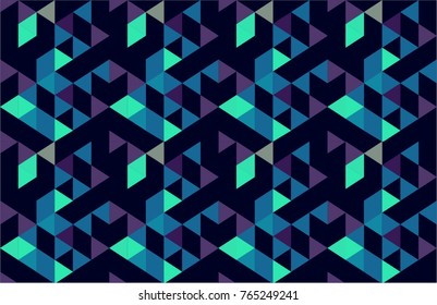 Abstract repeat triangle design, geometric seamless vector background